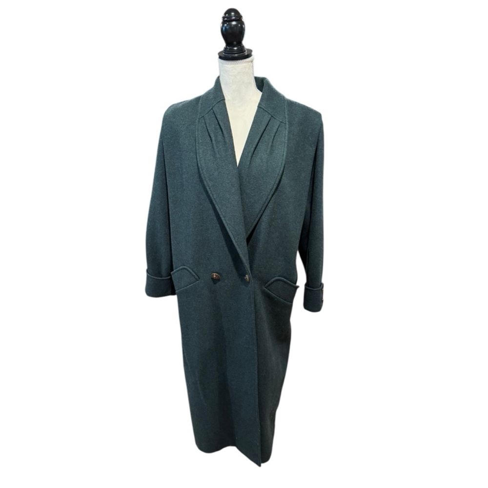Women's vintage Donnybrook Wool Blend Coat Green/Gold Size 16